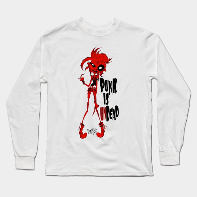 Punk is Undead Long Sleeve T-Shirt by CombTheCombel